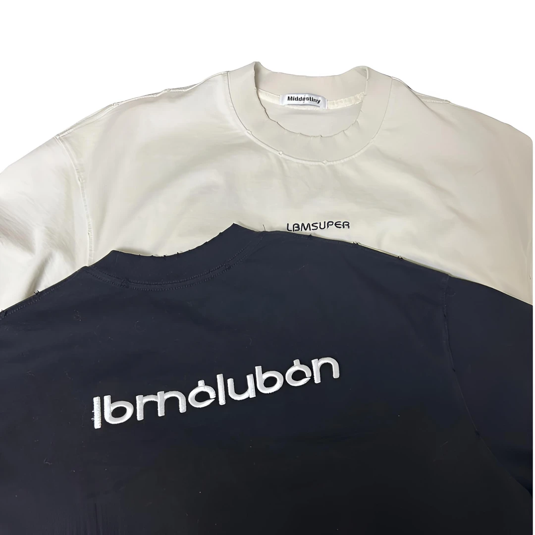 勋仔2025春季新款美式潮流设计破坏短袖