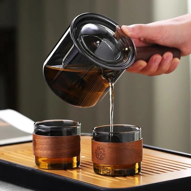 直觉专用壶玻璃耐高温茶壶茶杯煮茶壶单人烧水壶泡茶杯茶壶茶具