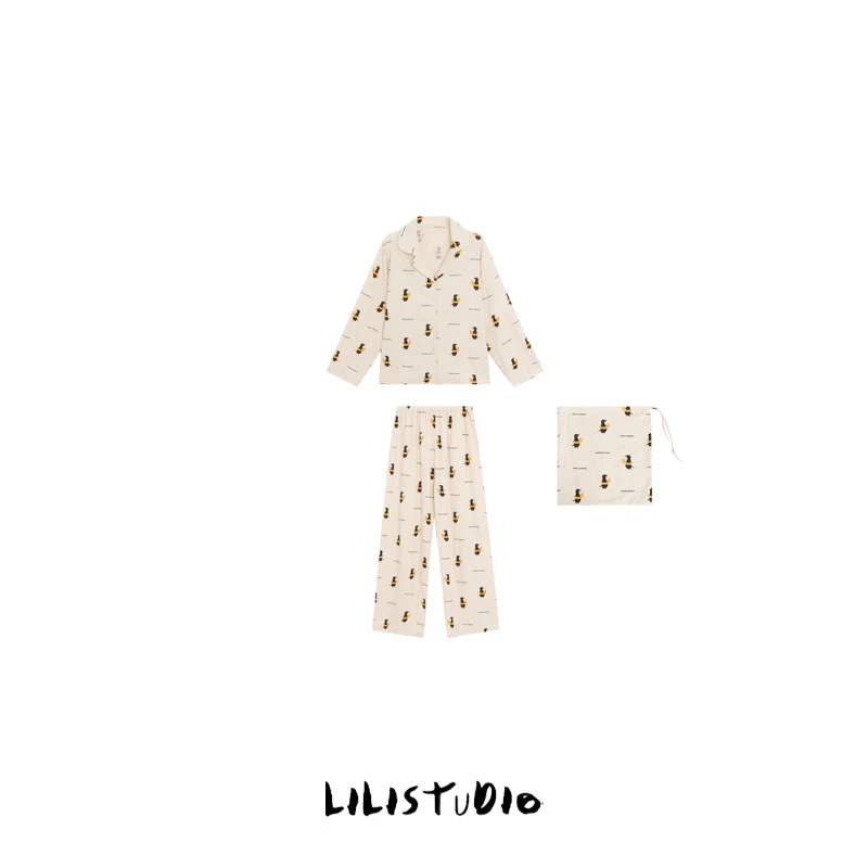 PCNY「泳圈哈基米」不理理春季新款女装舒适休闲居家三件套睡衣套装