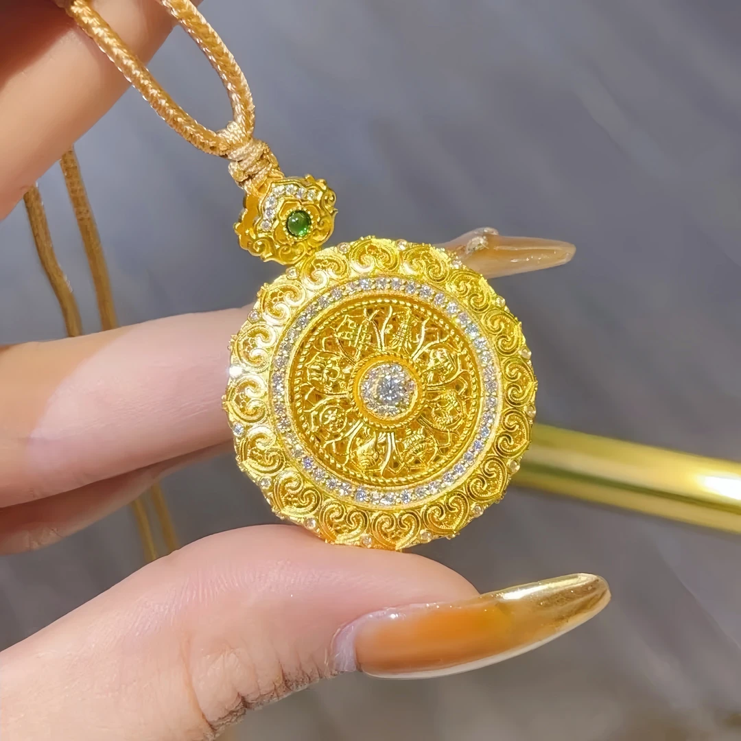 金屿/JINYU「宫廷八宝·可转动」吊坠 轻奢高定版 女士项链毛衣链