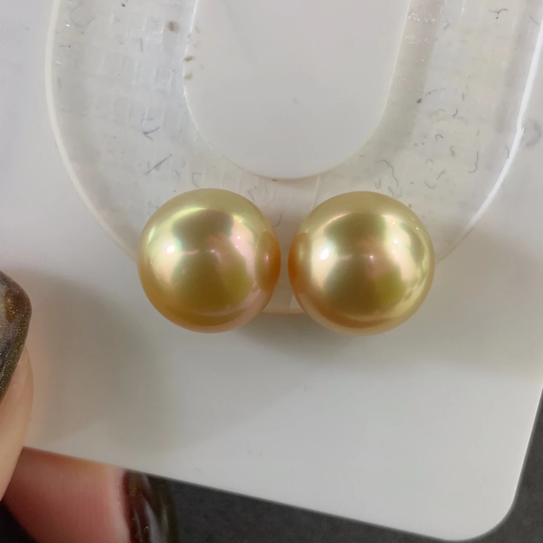 定制海水珍珠未镶嵌裸珠金珠10-11