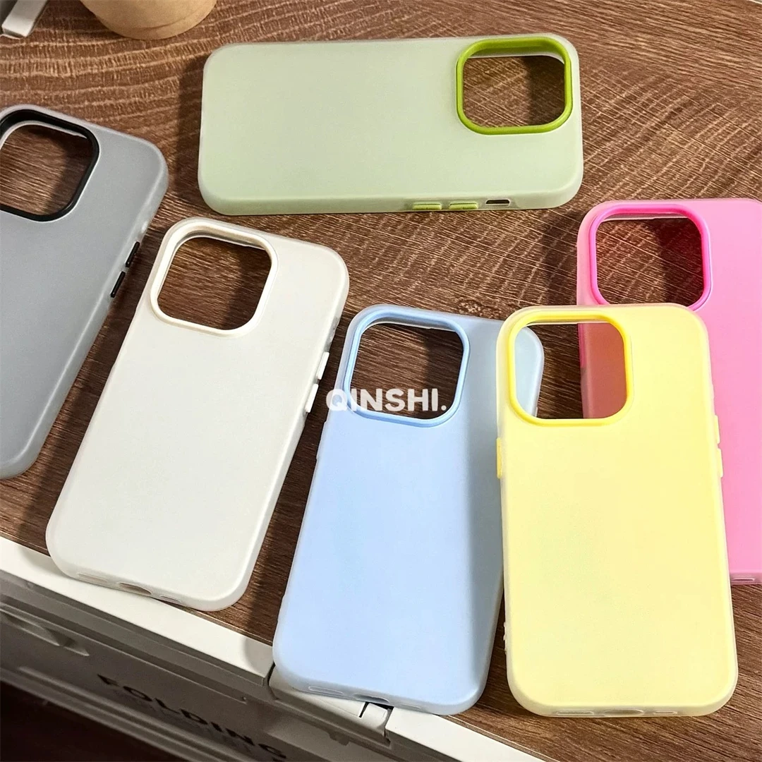 飞虎胜ins半透双层果冻适用苹果16/15promax手机壳iphone13二合一