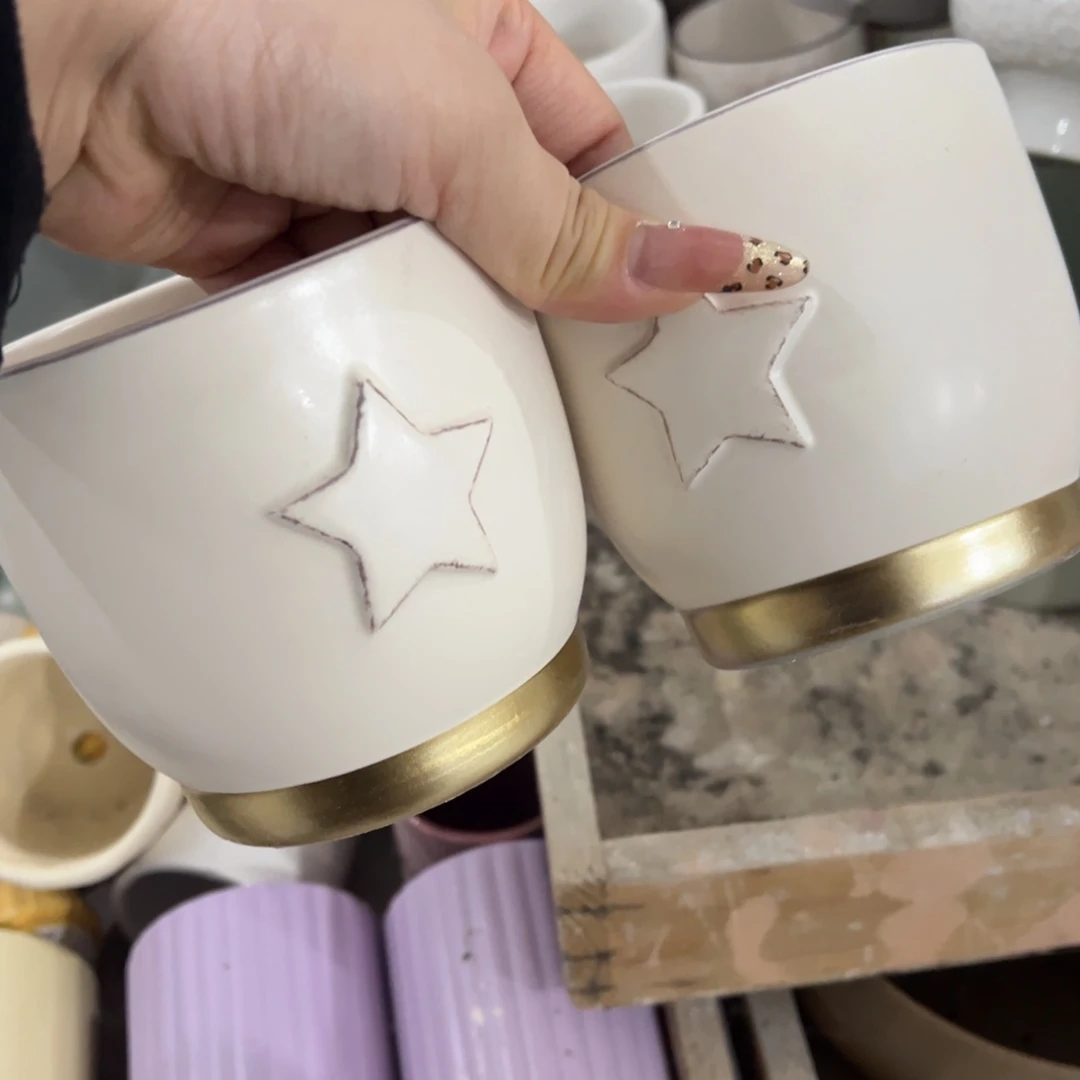 有孔陶瓷花盆，满10米包邮发货