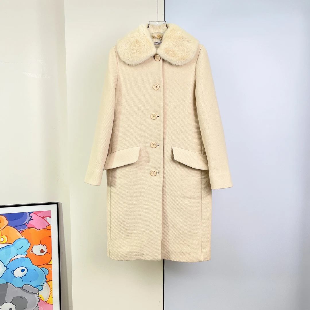 99新 MIU MIU/缪缪 /Miumiu缪缪/毛呢大衣/36码/Xspa5168