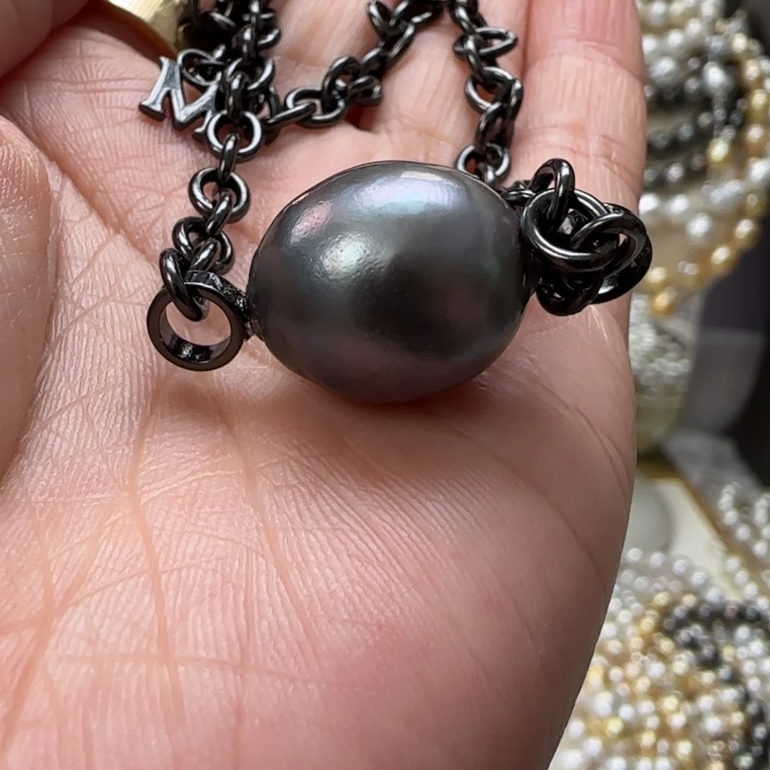 海水珍珠颈饰银S925镶嵌