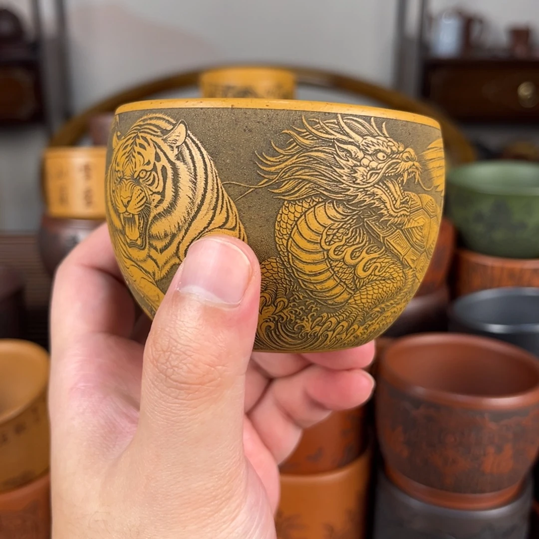 茶杯紫砂紫砂主人杯 手工制作