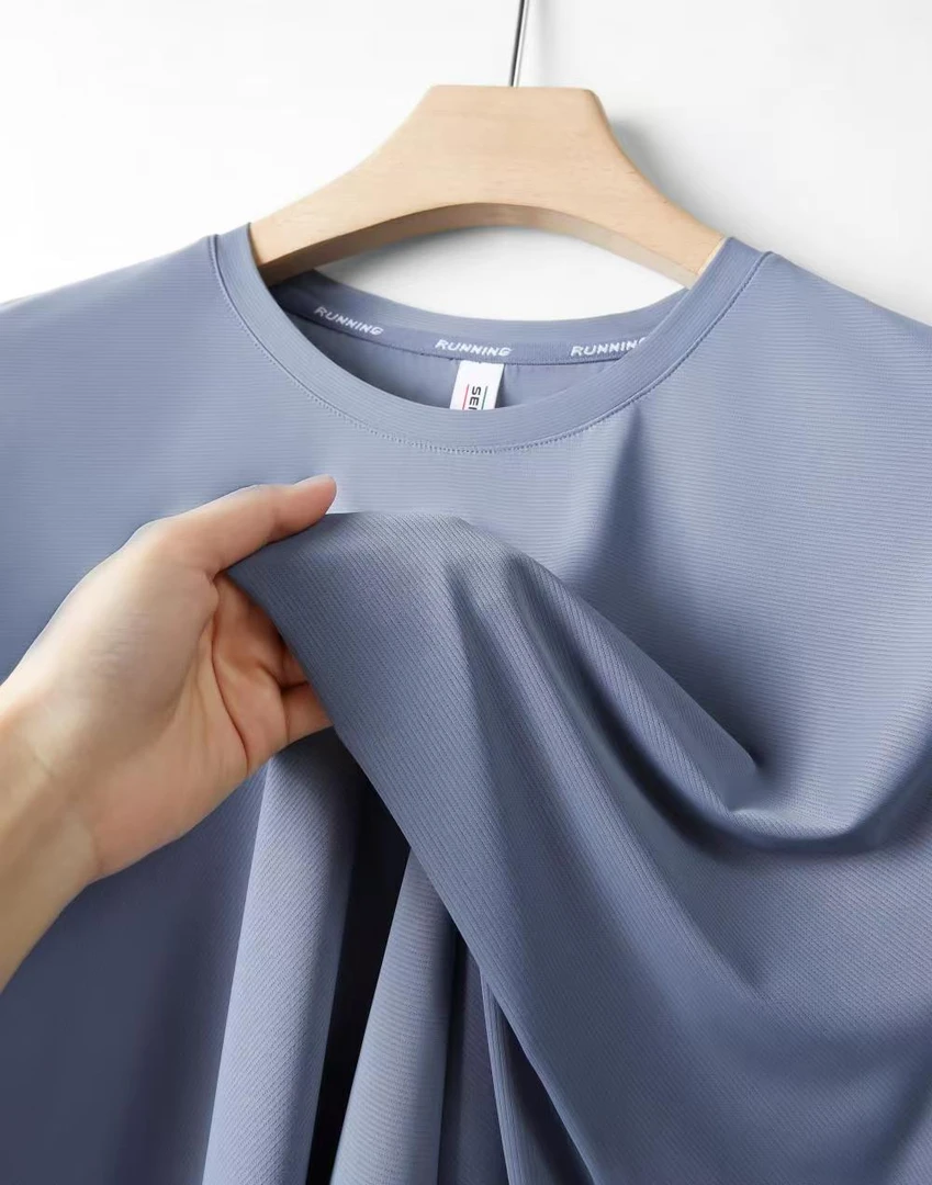 夏季新款男款情侣款运动圆领短袖弹力速干薄款休闲