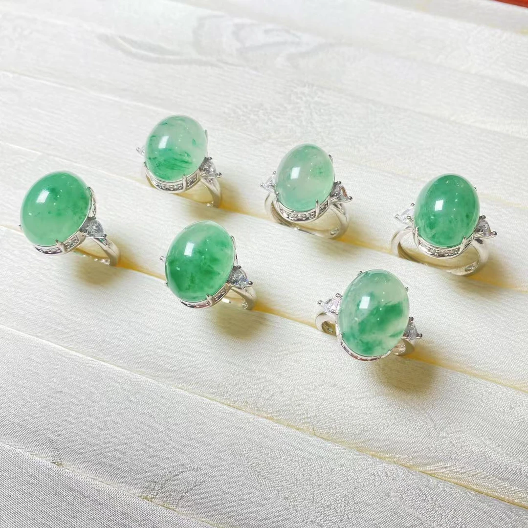 【逍遥】非洲翠蛋面戒指*CXY/071/多样性发/1件