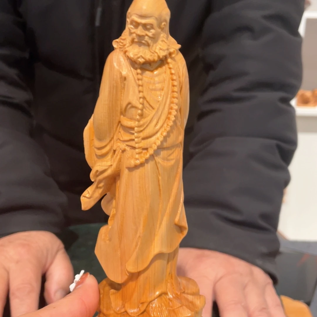 【闪购商品】柏木（崖柏）琢*达摩小摆件