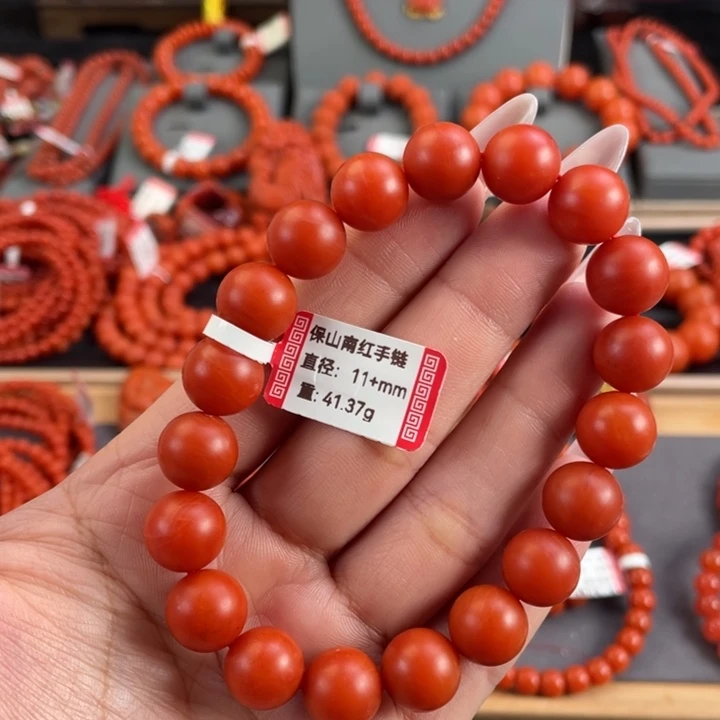 南红玛瑙未镶嵌手链保山南红单圈