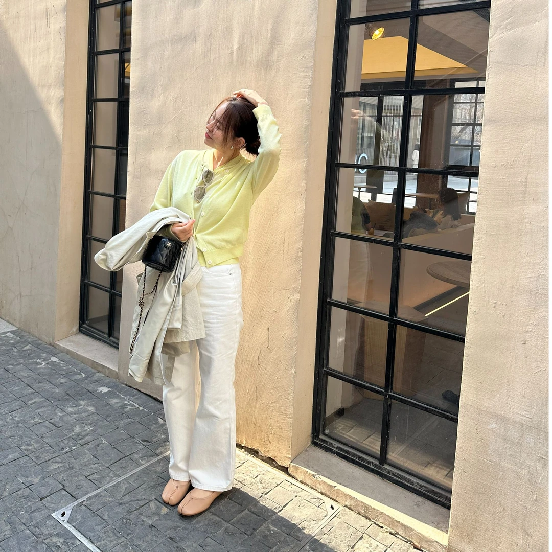 bloom   落日蝶梦    长袖针织时尚外穿薄款纯色春夏高级显白开衫