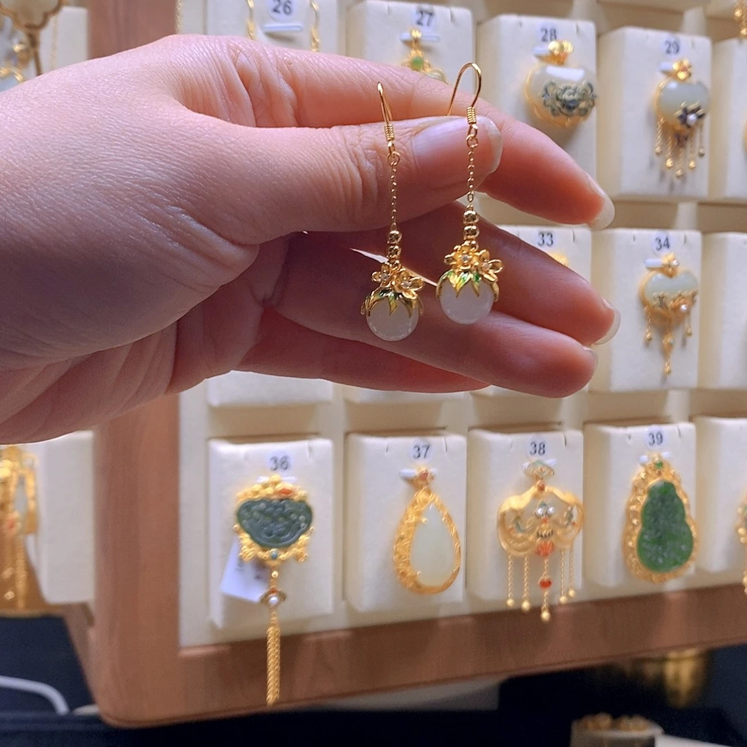 和田玉银S925镶嵌颈饰