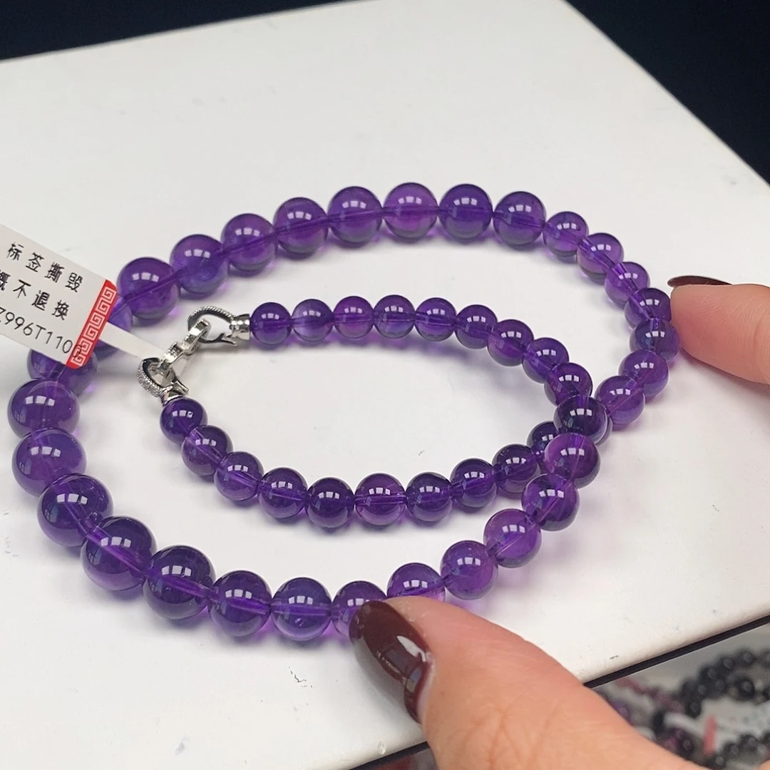 未镶嵌手链水晶紫水晶塔链