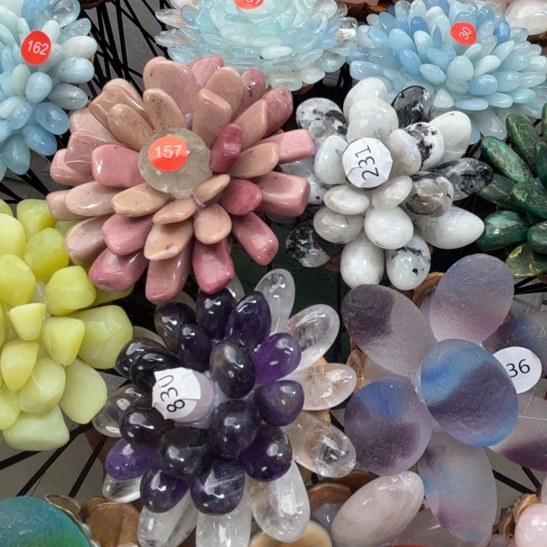 石材水晶花，原石花，石头花