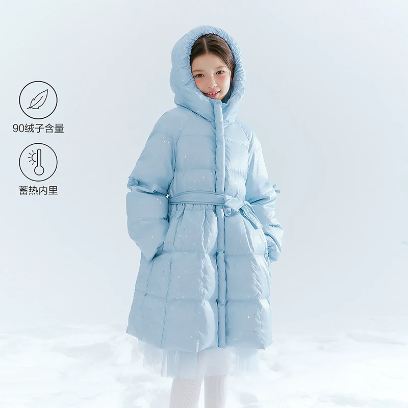 DEESHA/笛莎女童秋冬新款中童女孩宝宝冰雪奇缘羽绒服-932556507