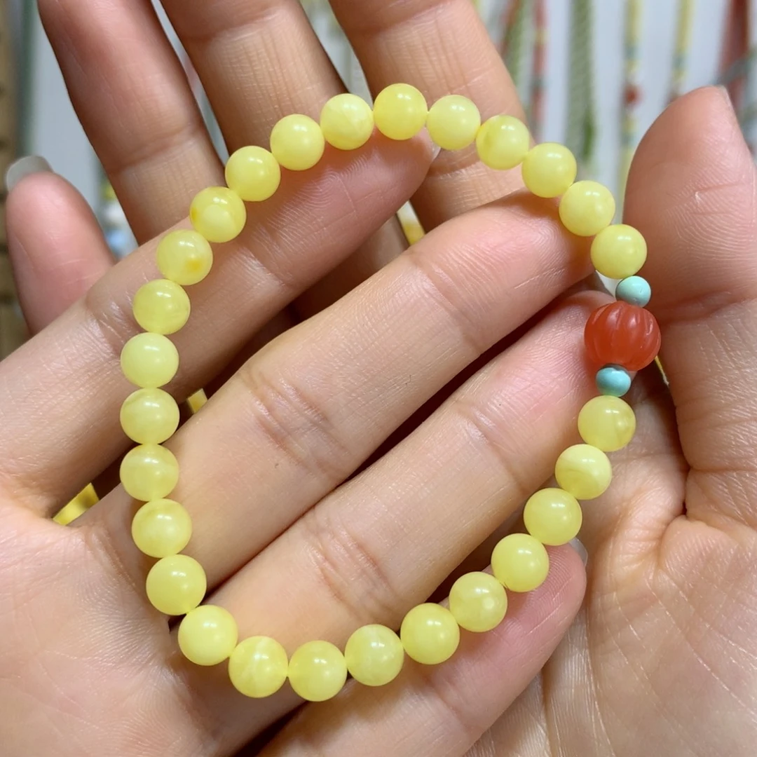 蜜蜡手链未镶嵌6mm尺寸