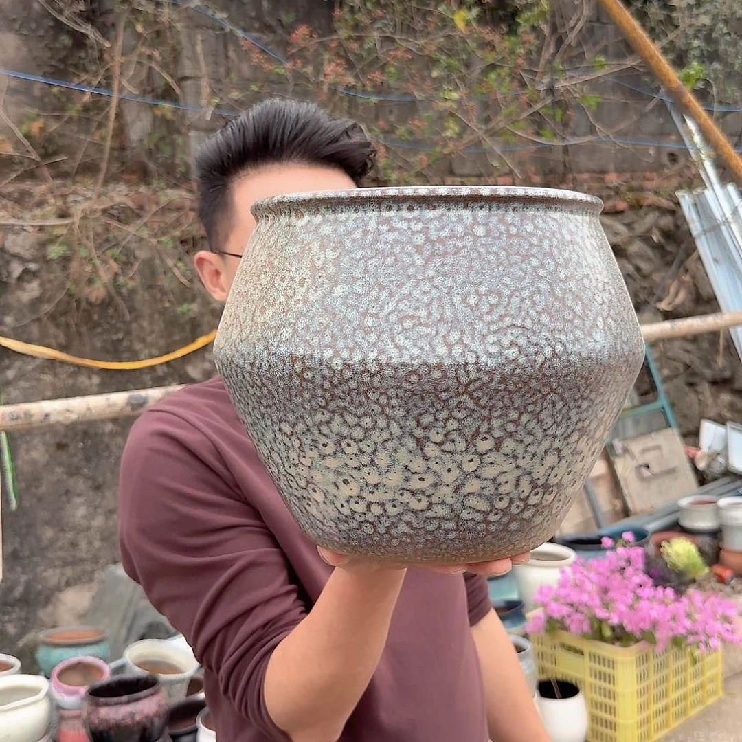 紫砂花盆口24高24（一个水上漂泡泡
