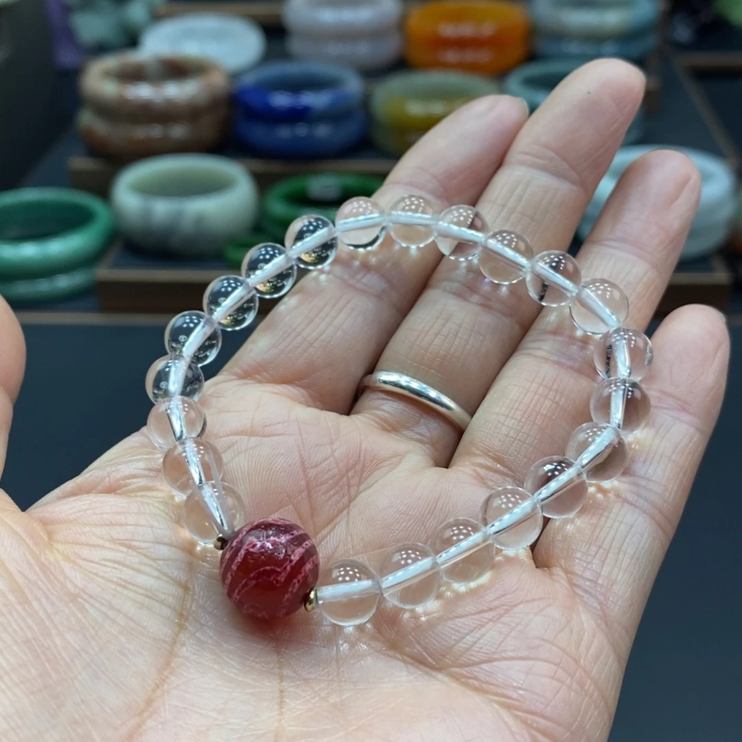 未镶嵌手链水晶手链0.8