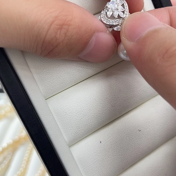 银S925镶嵌吊坠(不含链)海水珍珠