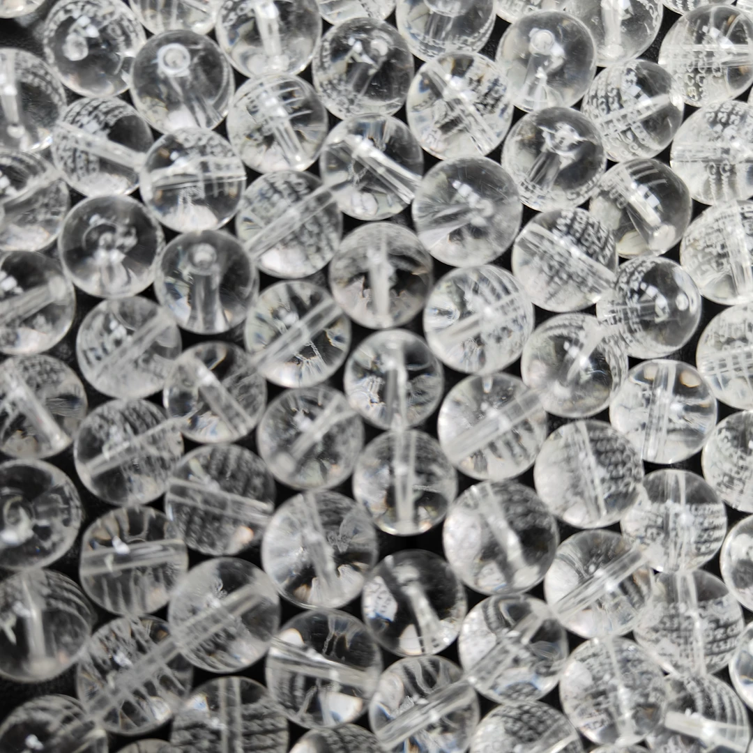 白水晶五条经单珠10mm多样性随机发货BS386