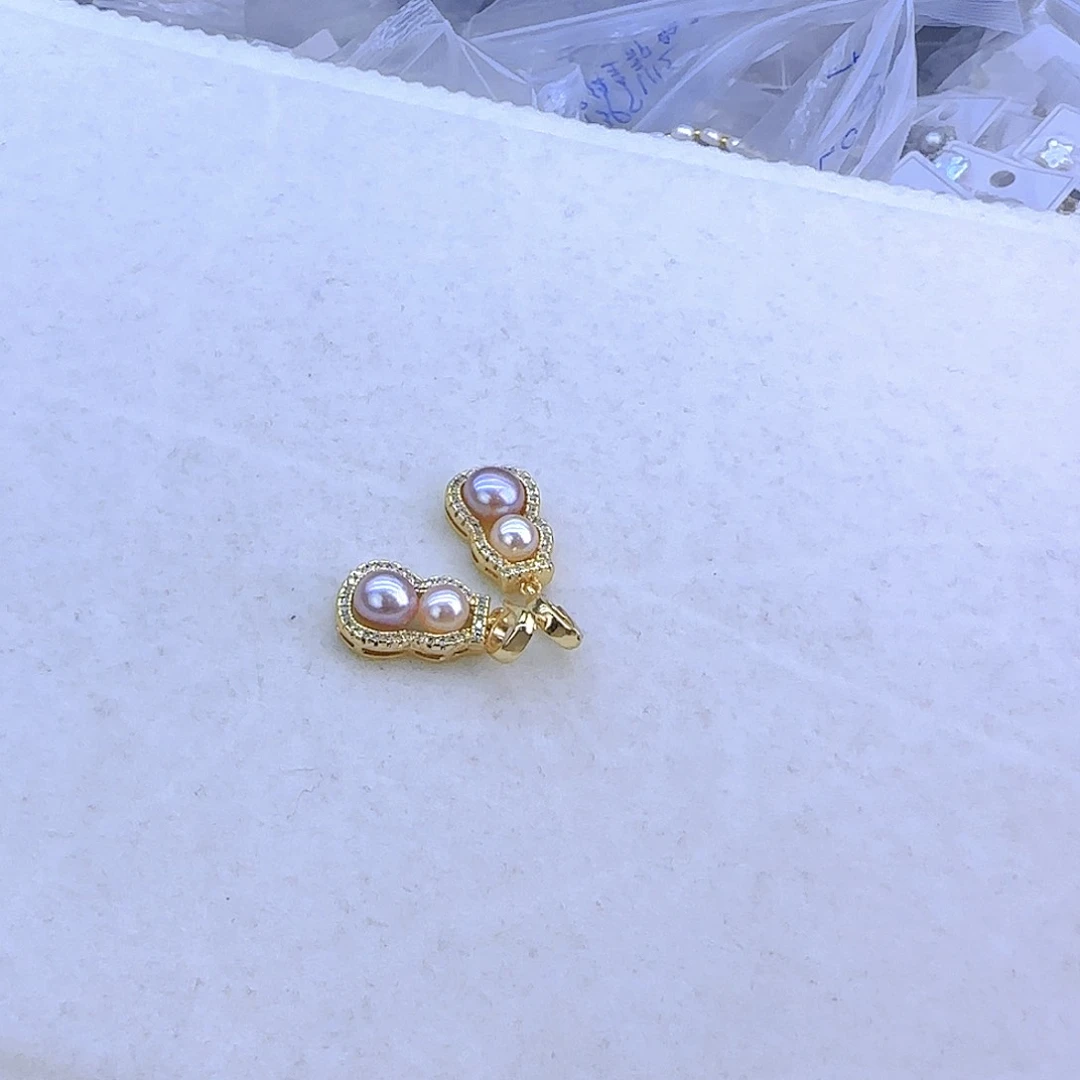 银S925镶嵌项链定制多样性发货发其一444淡水珍珠