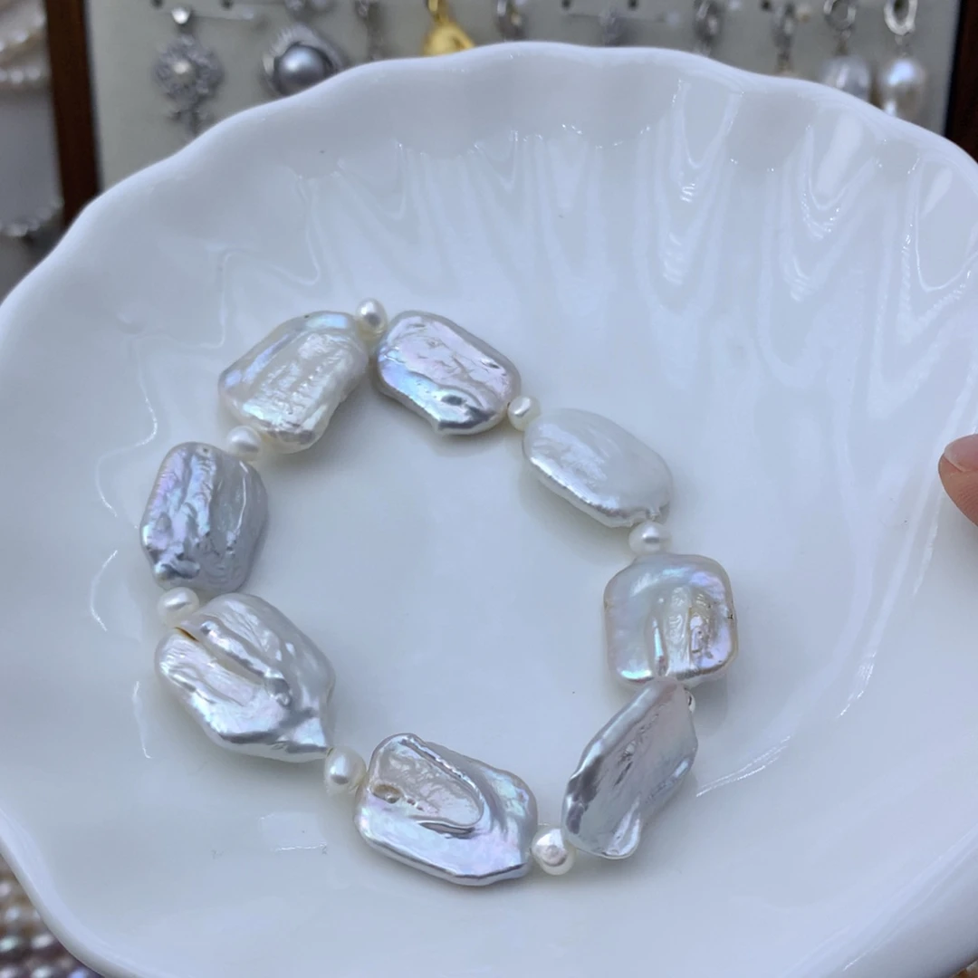 淡水珍珠手链银S925镶嵌