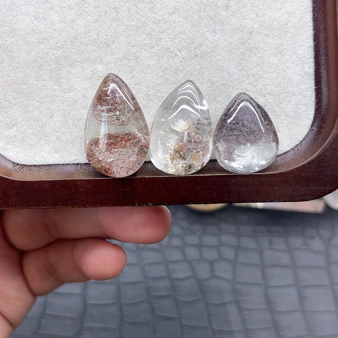 珠宝半成品未镶嵌水晶44 幽灵水滴