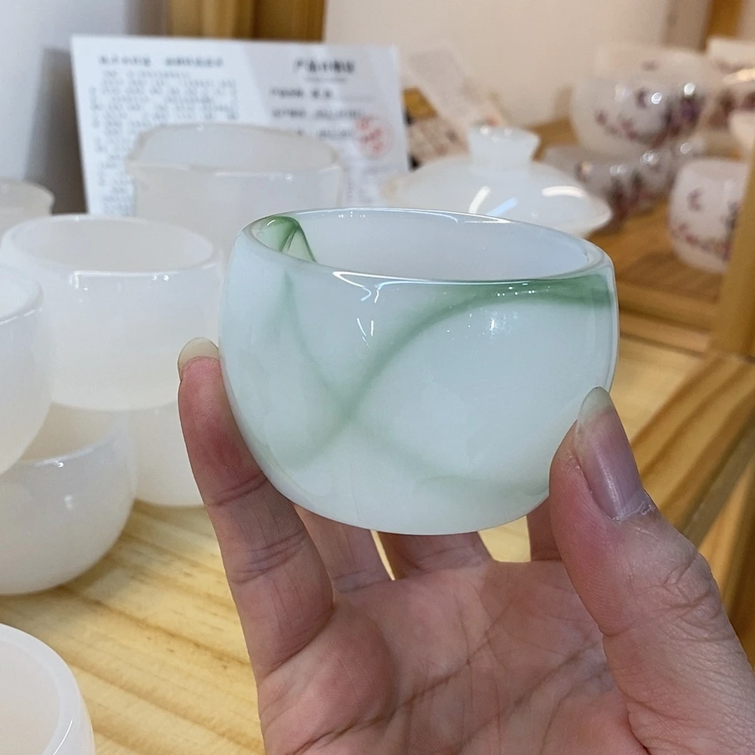 琉璃手工艺品漂绿客杯