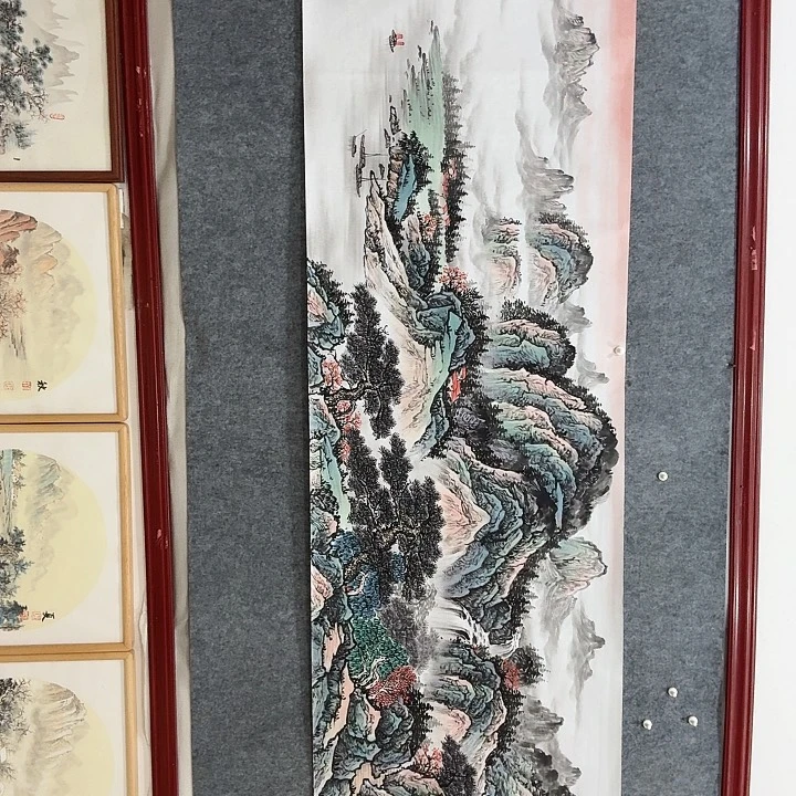 国画手绘国画云峰千里秀