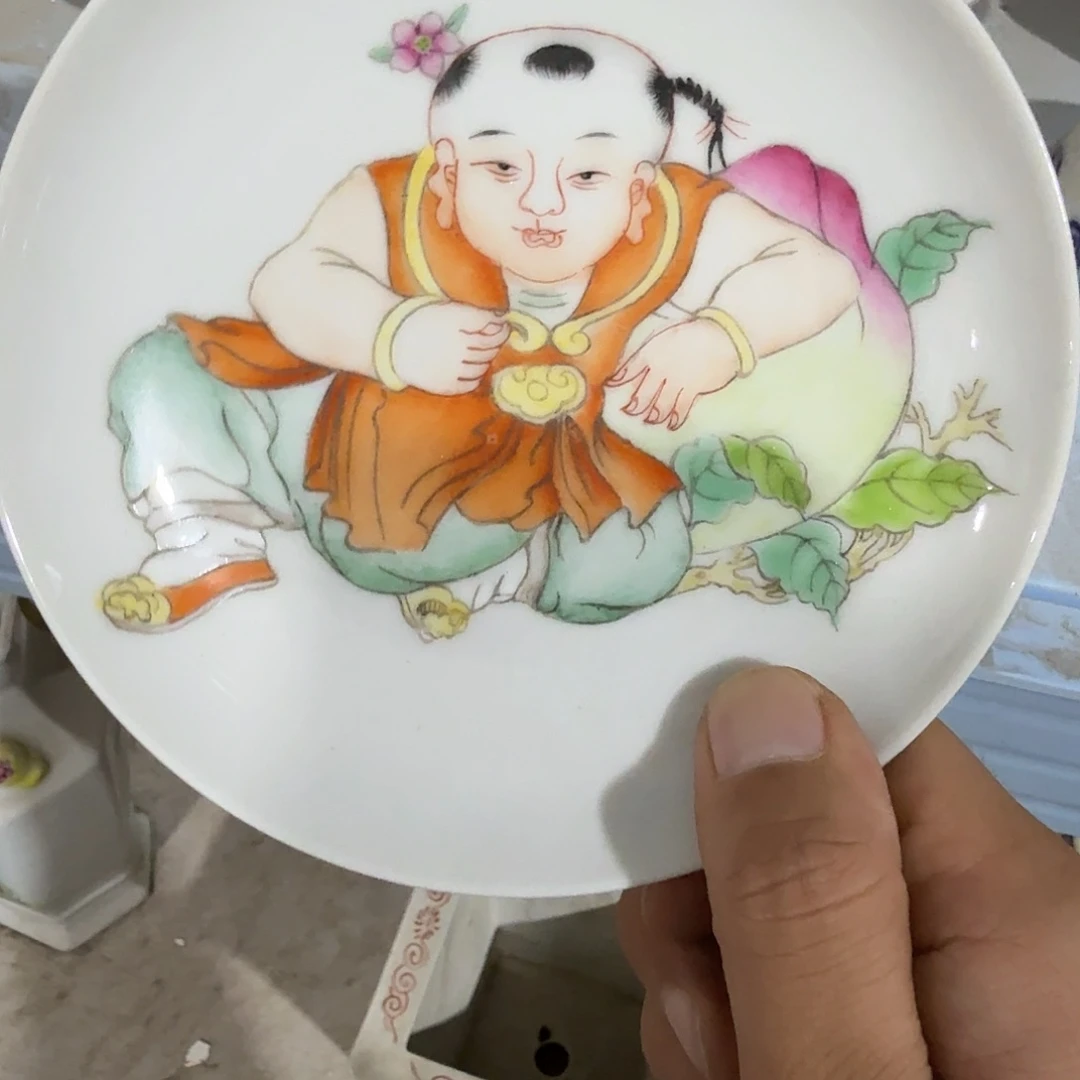 瓷片摆件手绘瓷器全部处理