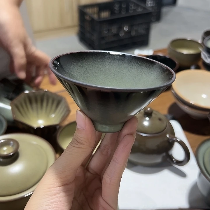 龙泉云间青瓷小米茶器