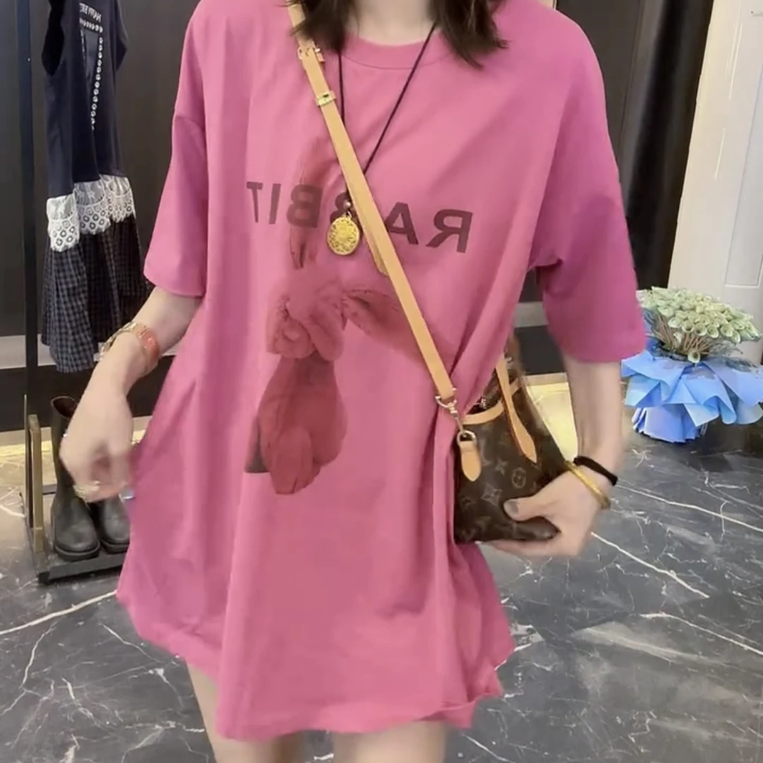 夏季宽松卡通兔大半袖【实物微色差】