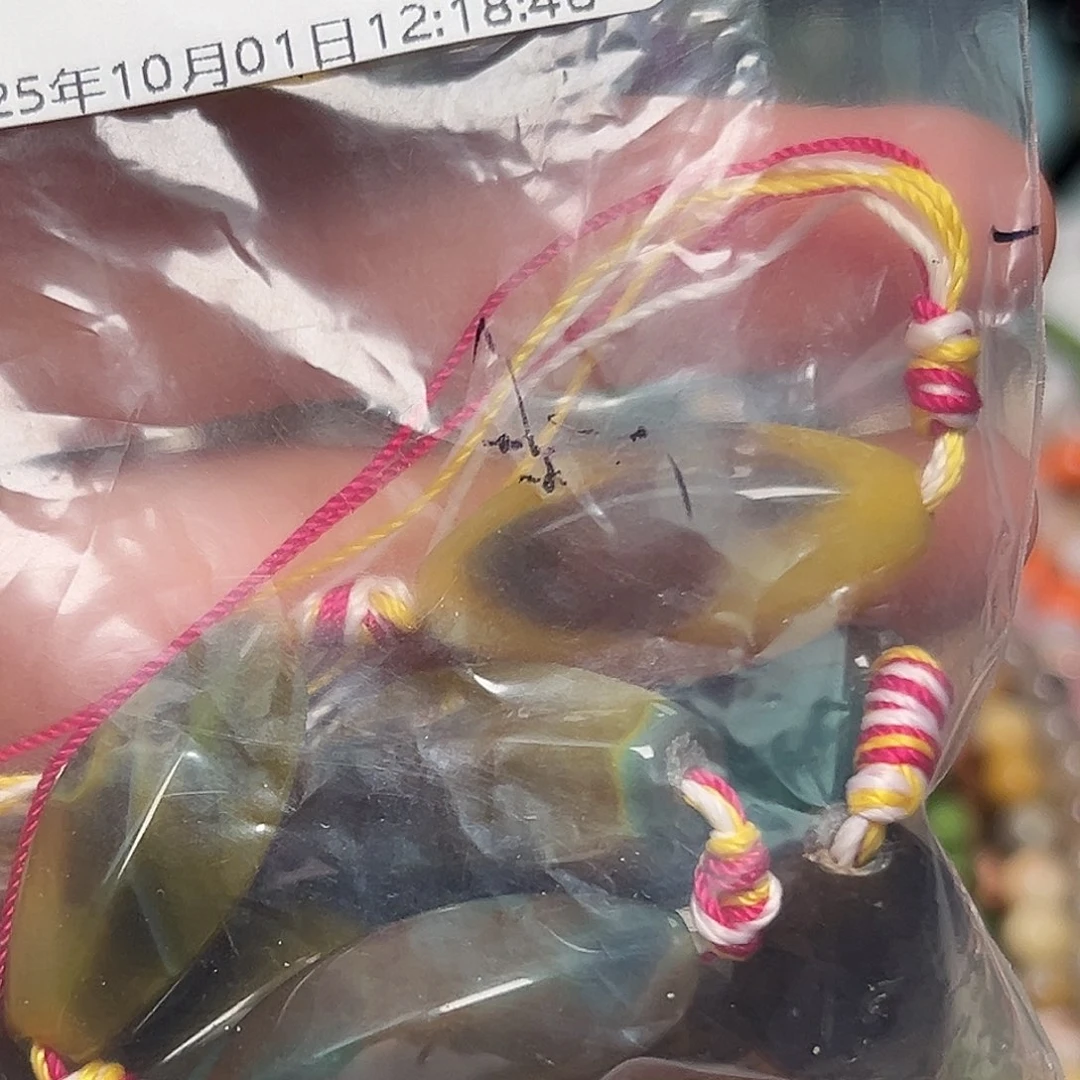 游***鱼玛瑙/玉髓未镶嵌珠宝半成品L253天然玛瑙多棱