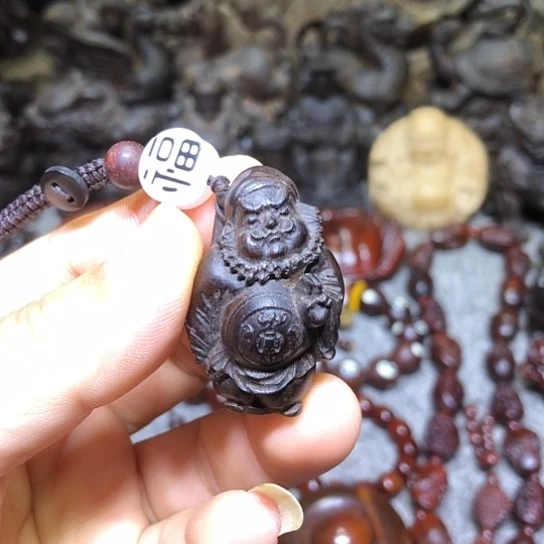 黑柿木钟手机吊坠