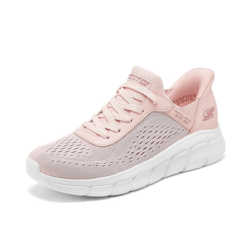 斯凯奇2025新款女鞋厚底缓震网面透气运动休闲鞋117303