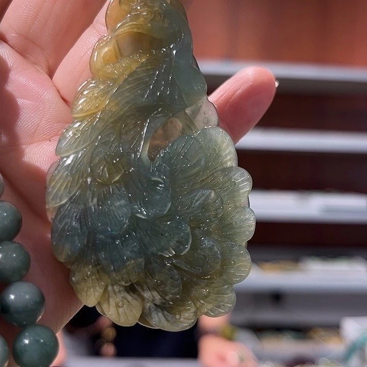 岫玉未镶嵌毛衣链