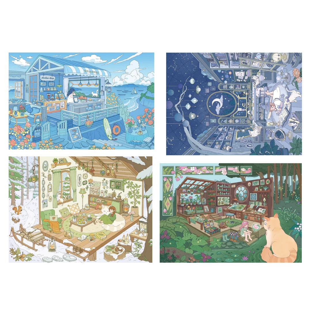 【天气晴16.0且听风吟-系列（特油/肤感膜）】3D立体微缩场景diy贴纸