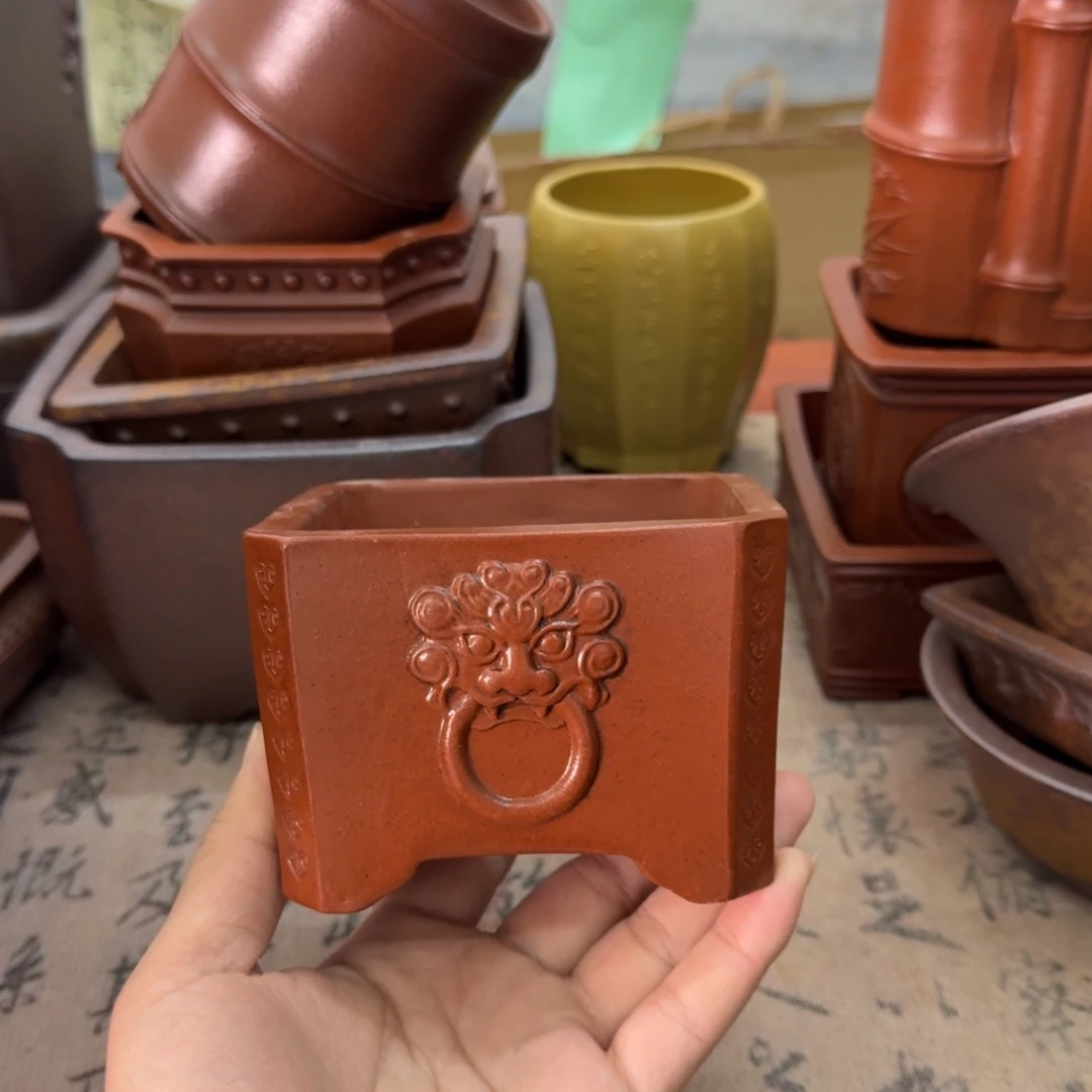 紫砂花盆宜兴紫砂正品花盆9.8x6.5