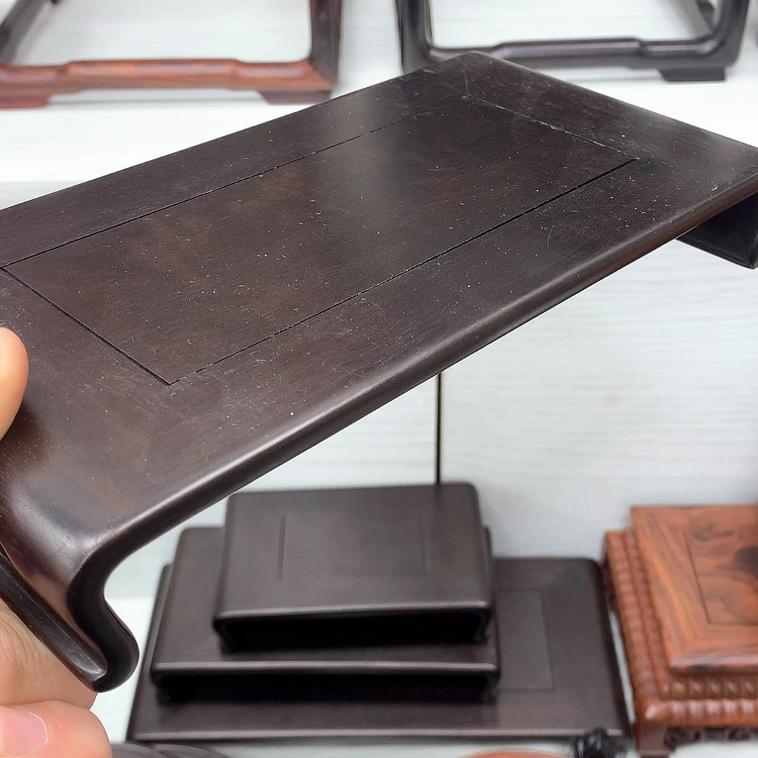 藤类紫光檀长22书卷独板