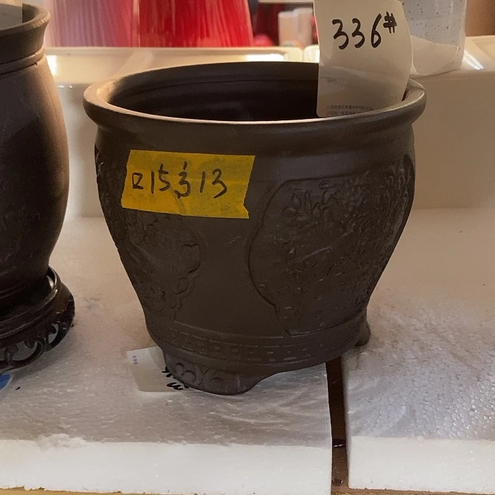 摆件陶盆有孔 微瑕介意勿拍
