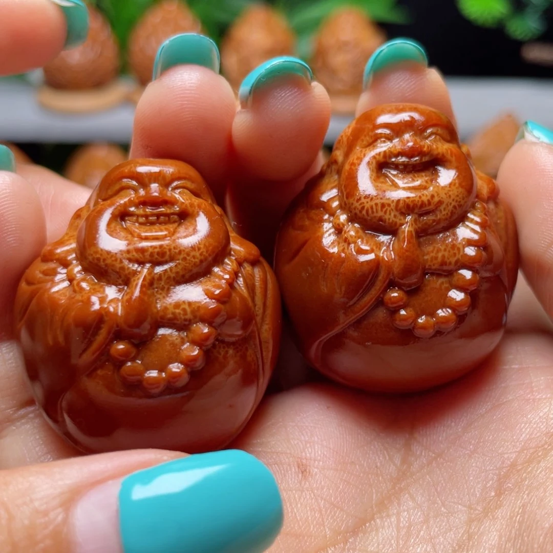 吊坠橄榄核弥勒手球3.3