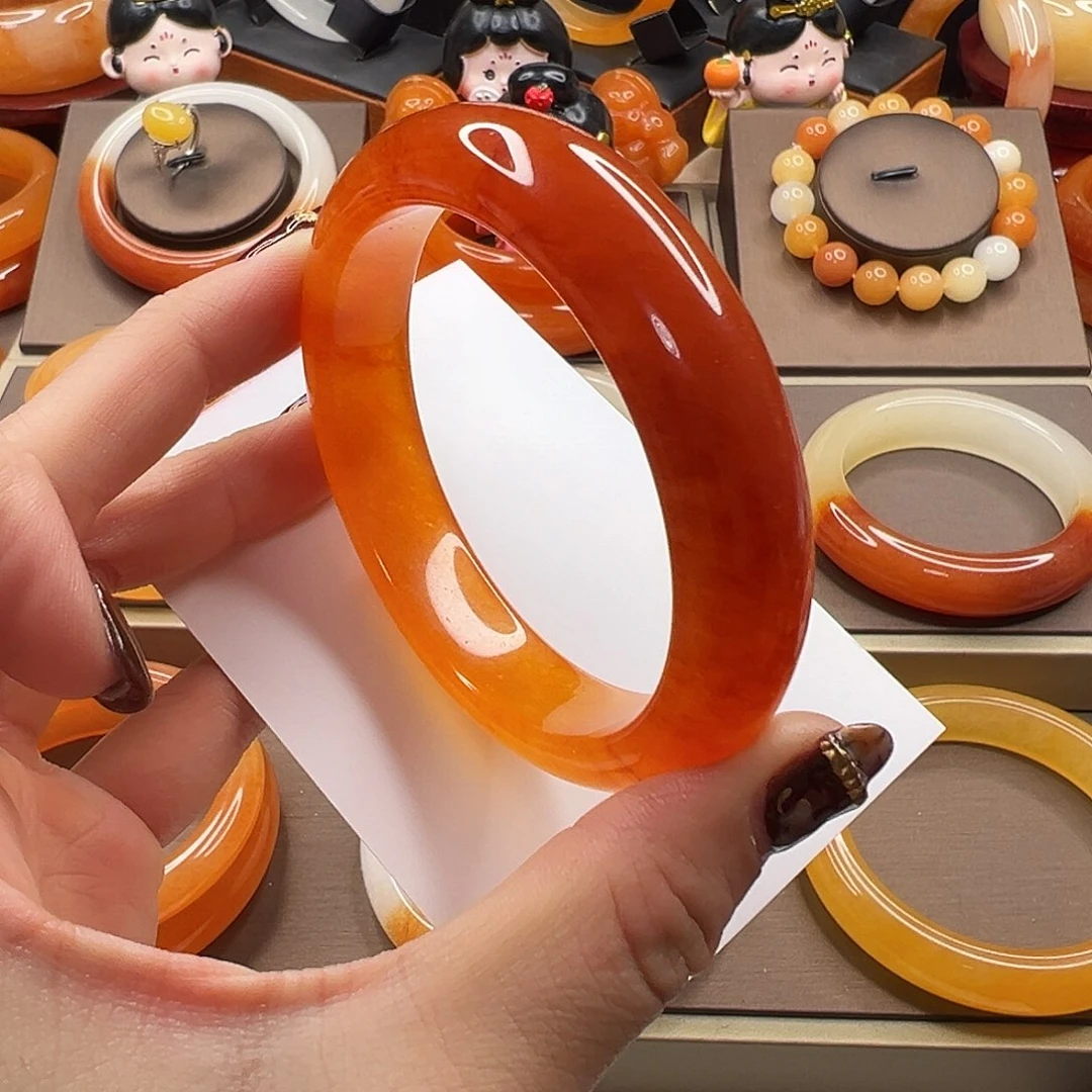 石英质玉（黄龙玉）未镶嵌手镯60.4