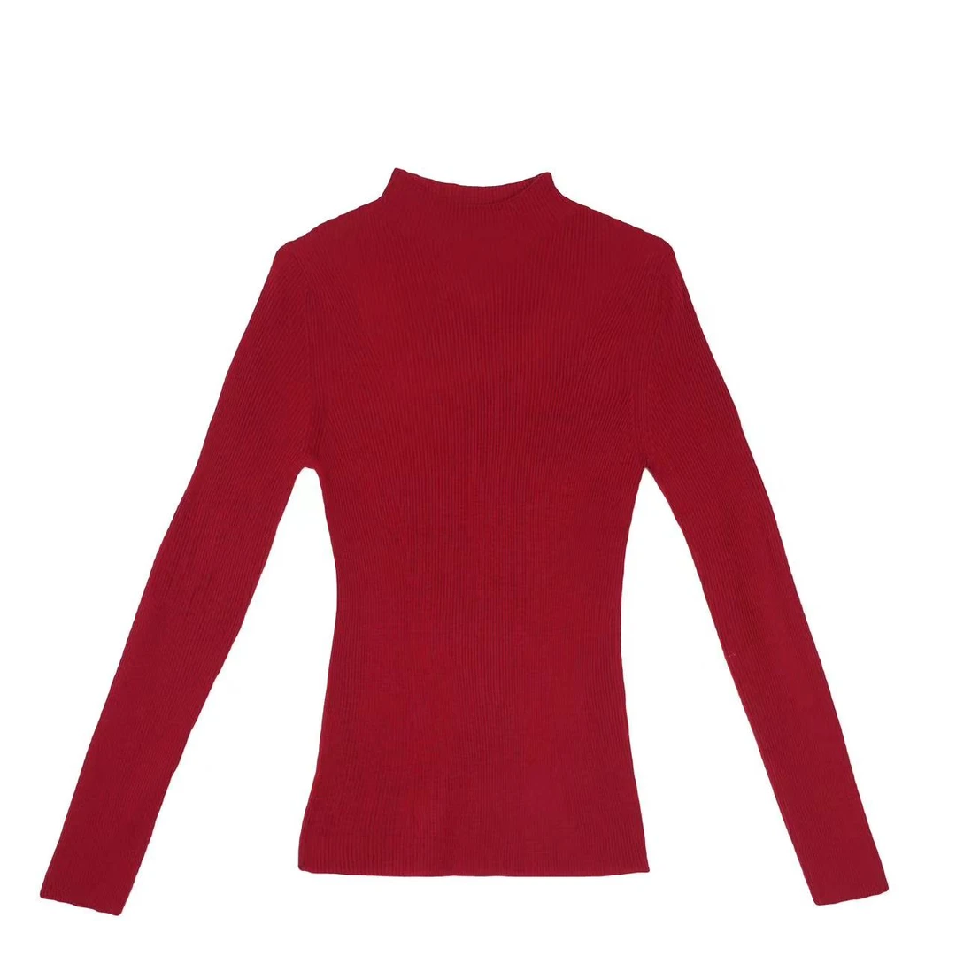 CHUANBAI 超细精仿羊绒羊毛纯色轻奢时尚长袖针织衫