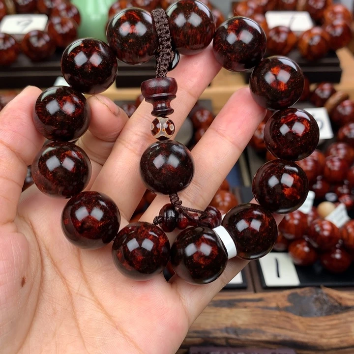 金***豪花梨木类手串手链1.8高货