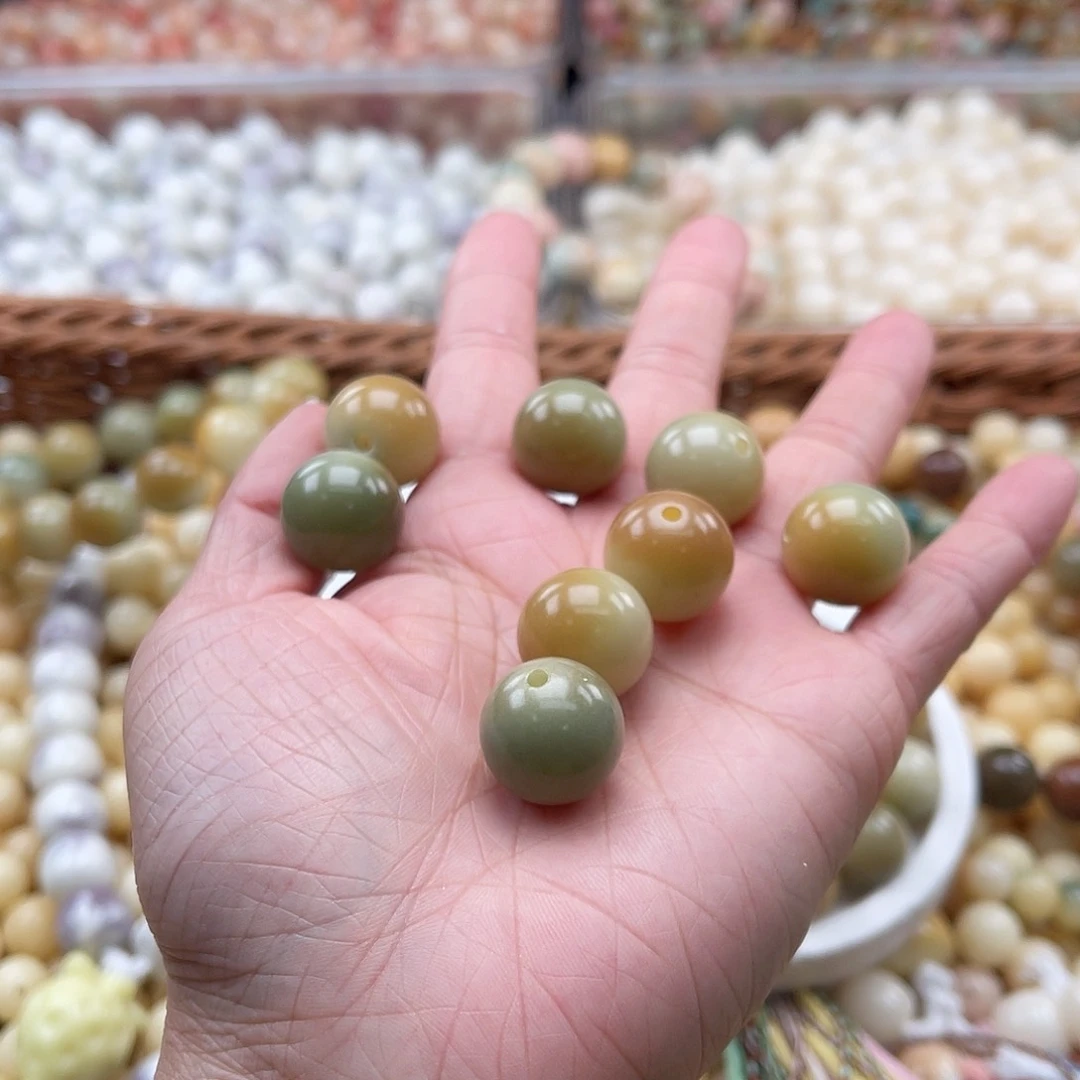 白玉菩提吊坠B/16mm/10+5颗微瑕