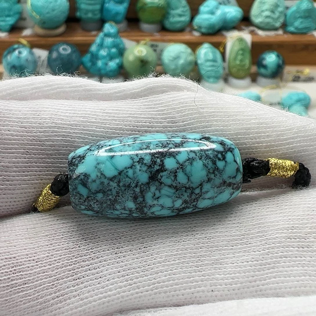 绿松石桶珠 未镶嵌