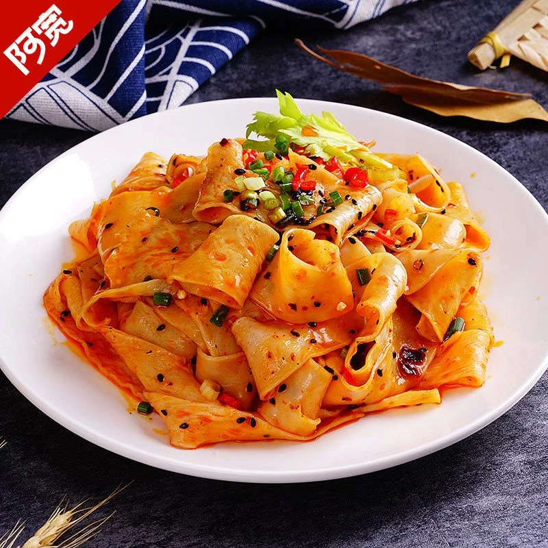 阿宽红油面皮网红干拌面速食擀面皮袋装泡面四川麻酱味凉皮方便面