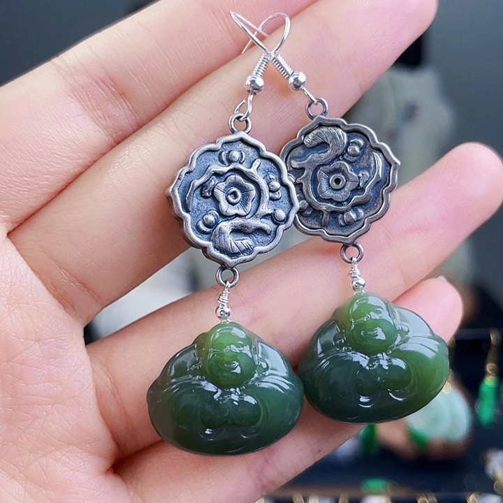 和田玉珠宝奇石银S925镶嵌