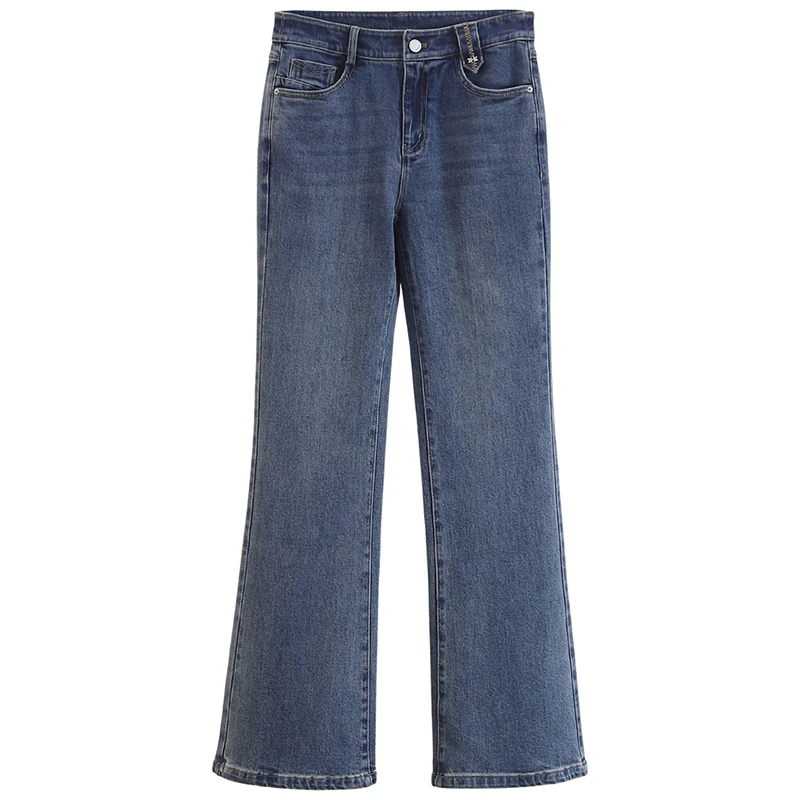 F249-【秀】时尚高腰显瘦喇叭裤水洗牛仔裤#JKZ55Z038