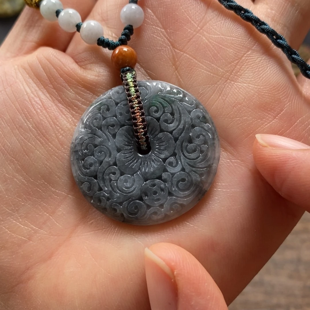 翡翠未镶嵌颈饰复古国风